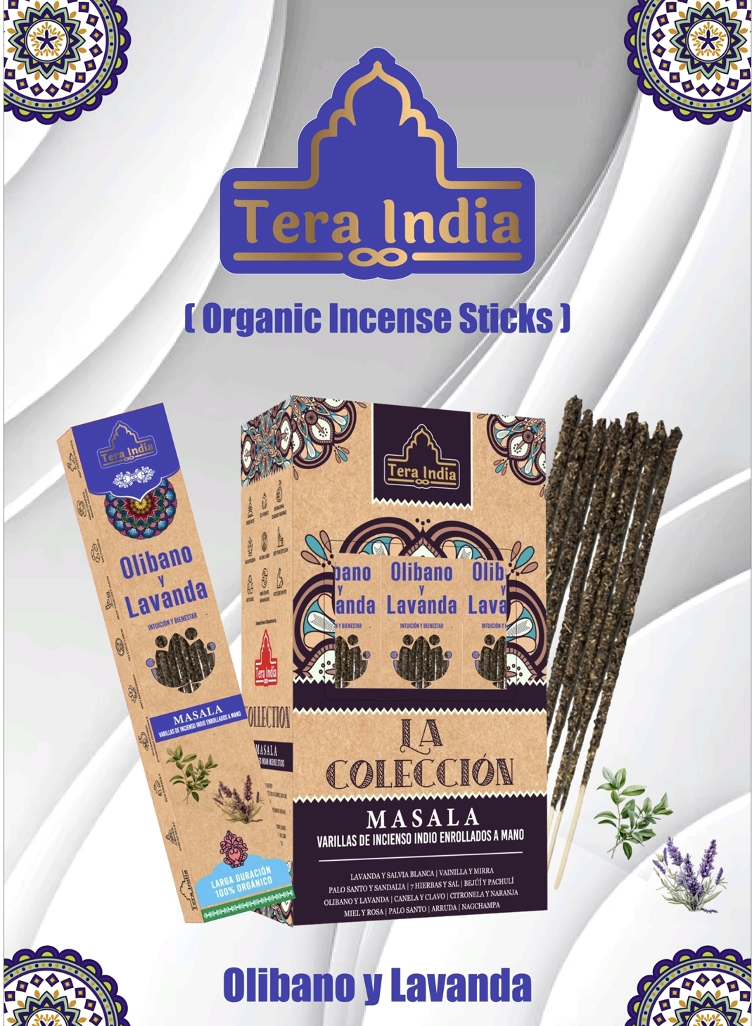 INCIENSO ORGANICO OLIBANO Y LAVANDA